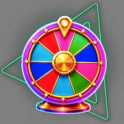 Colourful prize wheel