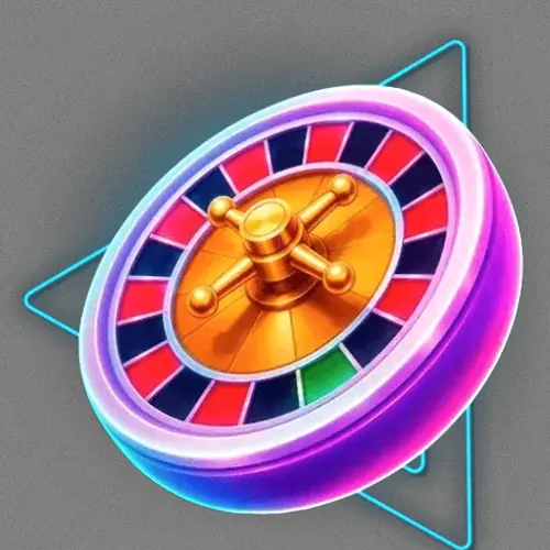 Neon roulette wheel