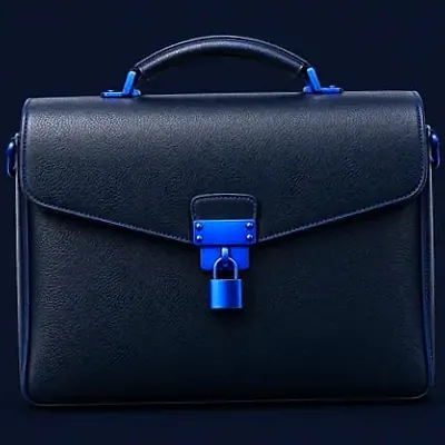 Locked leather briefcase — FastPay